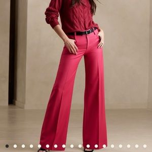 Wideleg wool pants